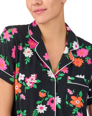 Short Sleeve Cropped Pajama Set