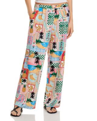 AQUA - Postcard Wide Leg Pants - Exclusive