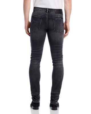 Bryant Distressed Skinny Jeans in Charcoal Drift