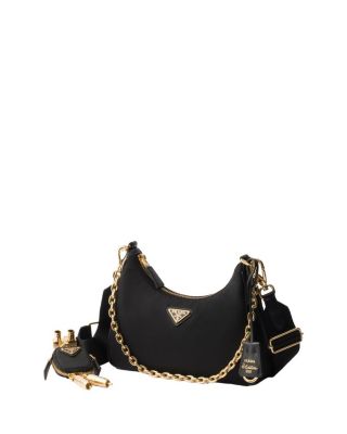 Re-Edition 2005 Re-Nylon and Saffiano Leather Bag with Charm