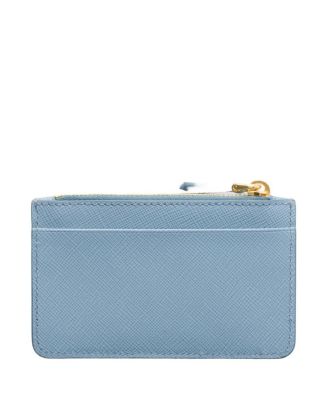 Prada Saffiano And Smooth Leather Card Holder | Bloomingdale's