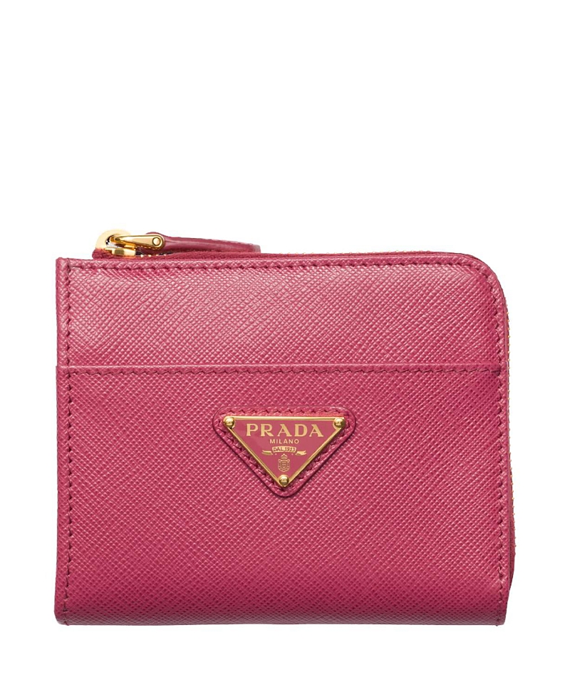 Prada Small Saffiano Leather Zipper Wallet