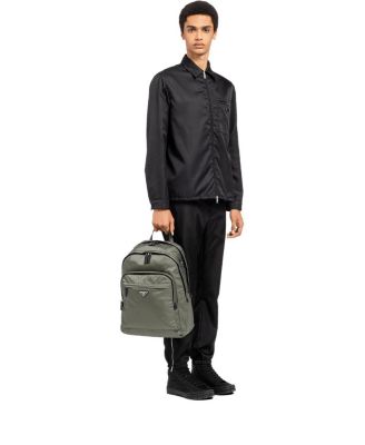Re-Nylon and Saffiano Leather Backpack