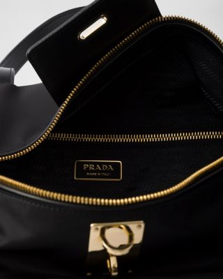 Large Re-Nylon Top-Handle Bag with Padlock