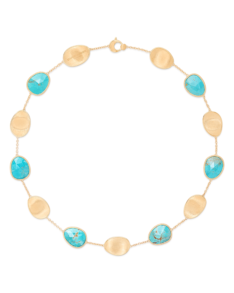 Marco Bicego Lunaria Turquoise Station Collar Necklace