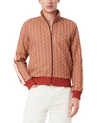 Monogram Print Zip Front Track Jacket