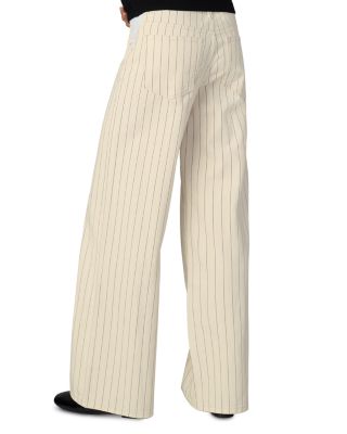 The Lou Lou Maternity Jeans in Natural Stripe