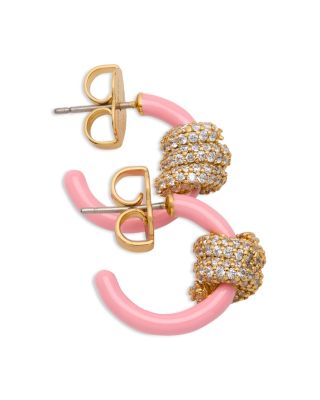 Ropes & Knots Pav&eacute; Knot Hoop Earrings