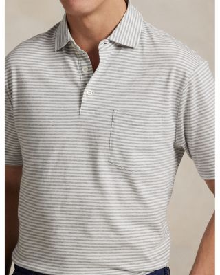 Standard Fit Striped Lisle Polo Shirt