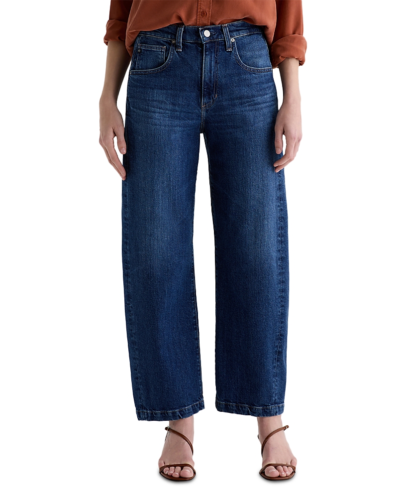 Ag Hattie High Rise Cropped Barrel Jeans in Vp Dynasty