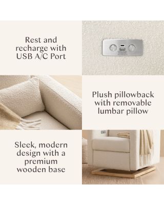 Sigi Electronic Recliner and Glider in Eco Performance Fabric with USB Port