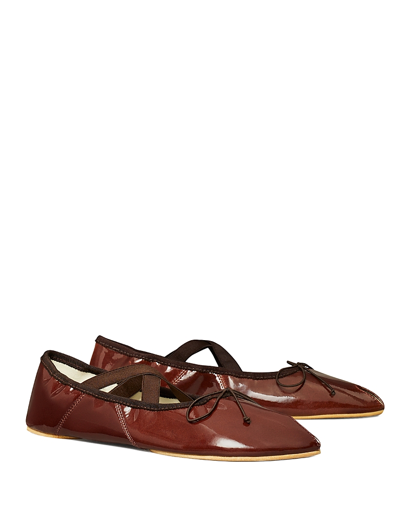 Tory Burch Women's Mary Jane Bow Flats In Brown