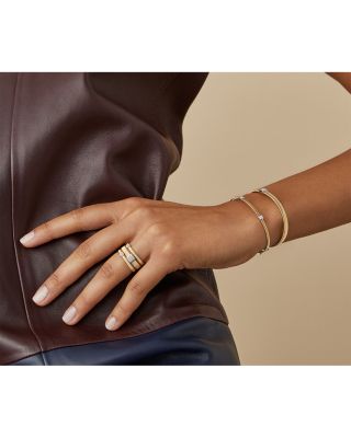 18K White & Yellow Gold Masai Diamond Medium Stackable Bracelet