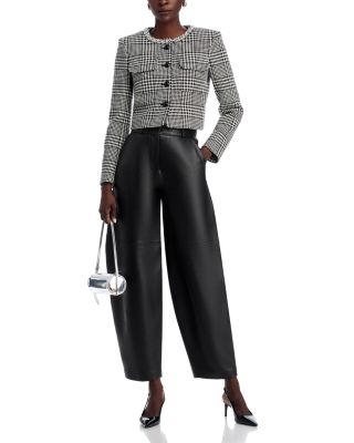 Self-Portrait Houndstooth Crystal Trim Jacket | Bloomingdale's