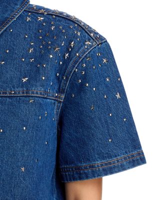 Silver Dreams Cropped Denim Shirt