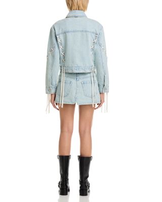 Tie Breaker Denim Jacket & Tie Breaker Denim Mini Skirt