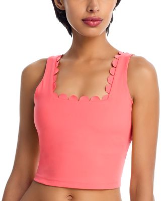 Scallop Edge Square Neck Tank Top - Exclusive