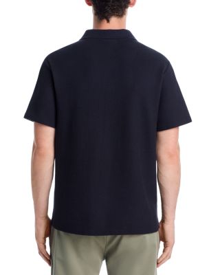 Jacquard Short Sleeve Open Collar Polo Shirt