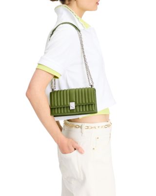 Deco Quilted Leather Mini Flap Chain Crossbody