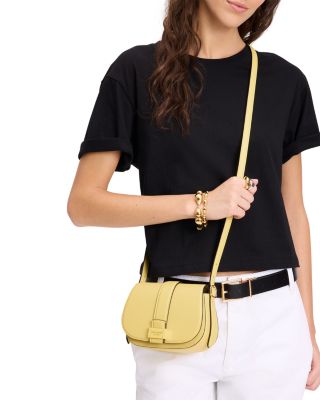 Nouveau Textured Leather Mini Saddle Bag