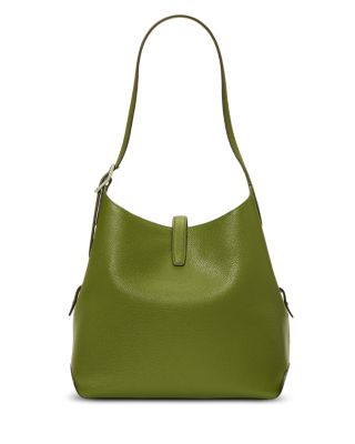 Deco Pebbled Leather Medium Shoulder Bag 