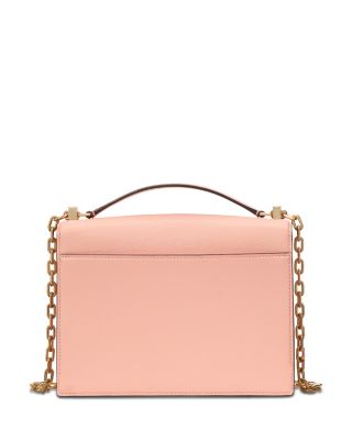 Deco Pebbled Leather Small Chain Shoulder Bag 