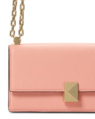 Deco Pebbled Leather Mini Flap Chain Crossbody