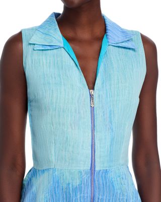 Double Layer Threaded Ombr&eacute; Organza Dress