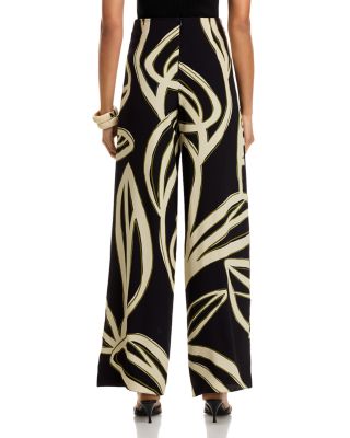 Oxana Printed High Waisted Wide Pants