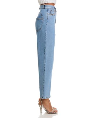 Crystal Heart Jeans in Light Blue
