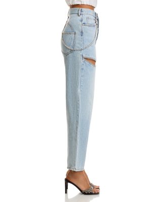Slit Jeans in Light Blue