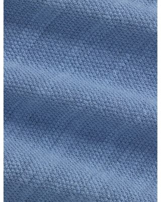 Textured Short Sleeve Cotton-Linen Shirt