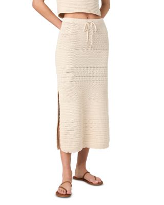 Nellis Side Slit Crocheted Skirt