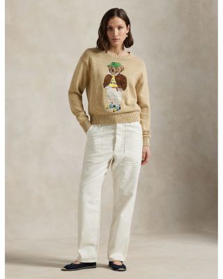 Polo Bear Cotton Crewneck Sweater