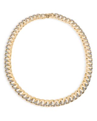 Pav&eacute; Chain Link Necklace, 16"