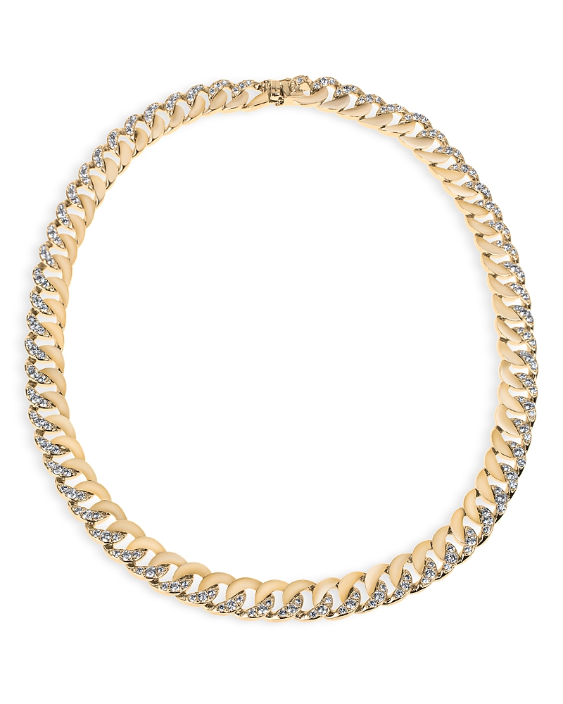 Kenneth Jay Lane Pave Chain Link Necklace, 16