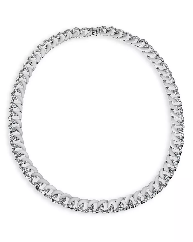 Kenneth Jay Lane Pave Chain Link Necklace, 16