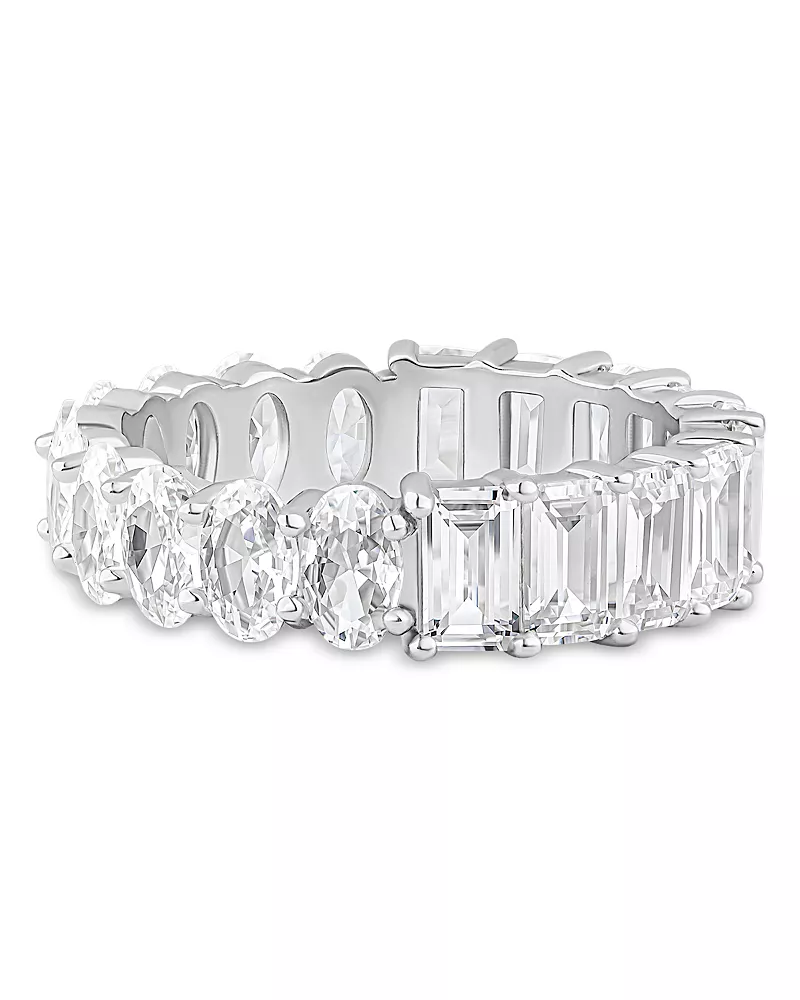 Kenneth Jay Lane Oval & Emerald Cut Cubic Zirconia Eternity Band Ring