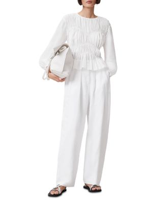 Melani Smocked Peplum Top