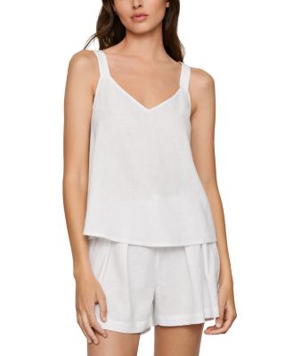 Eberjey - Linen Blend V Neck Cami & Relaxed Shorts