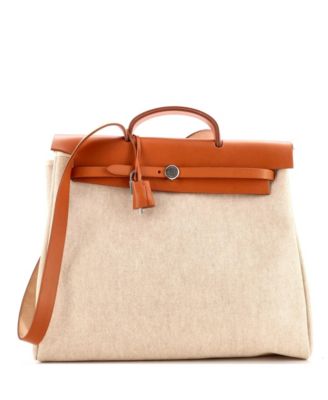 Pre-Owned HERMÈS - MM Herbag Toile and Leather