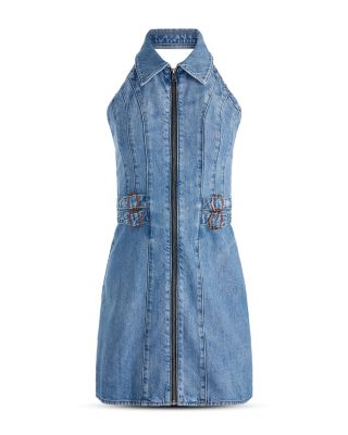 Axelle Zip Front Mini Dress