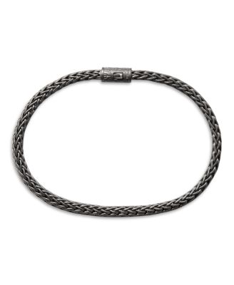 Sterling Silver Black Rhodium Icon Bracelet, 6.5mm
