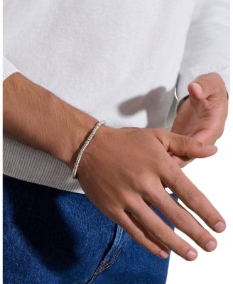 Men&#39;s Sterling Silver Heishi Bracelet