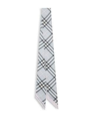 Burberry - Skinny Check Silk Scarf
