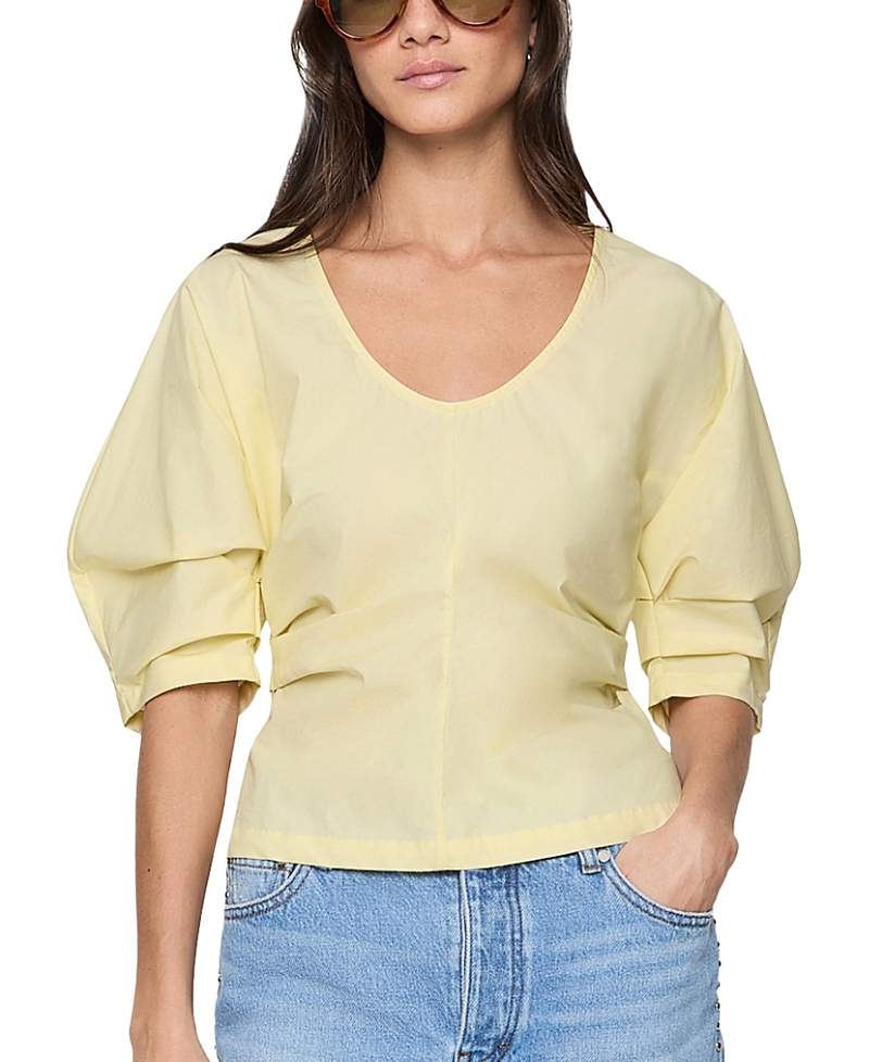 Rebecca Minkoff Naomi Pleated Short Sleeve Top