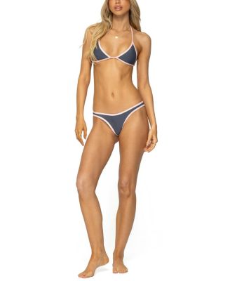 Edikted - Dina Contrast Triangle Bikini Top and Bottom Set