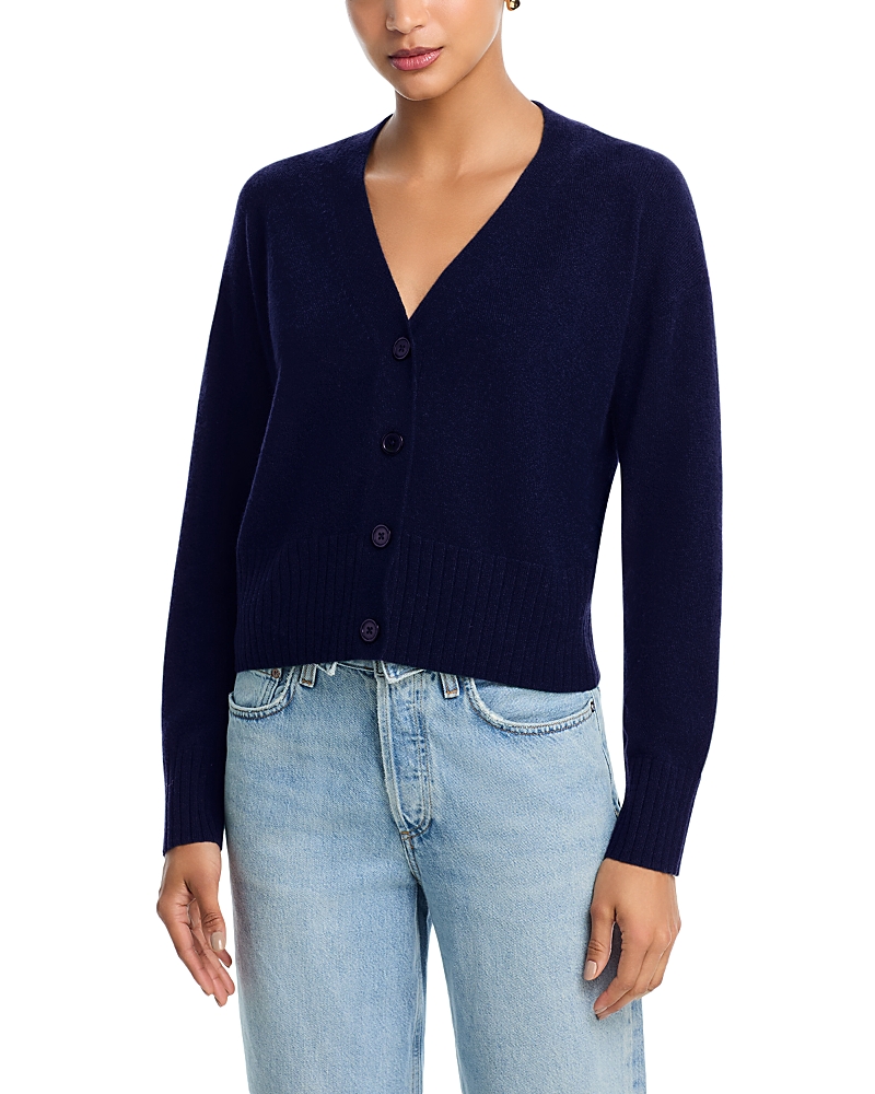 Aqua 100% Cashmere V Neck Cardigan - Exclusive