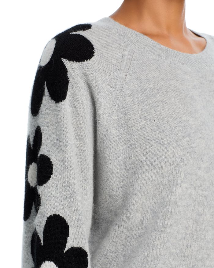 Floral Sleeve Cashmere Sweater - Exclusive
