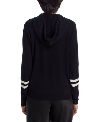 100% Cashmere Athletic Stripe Hoodie - Exclusive